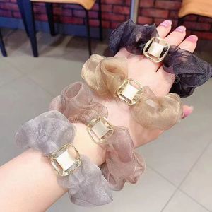 Scrunchies solidi in cristallo Fasce elastiche per capelli Donna Ragazze Morbide fasce per capelli Porta coda di cavallo Accessori per capelli