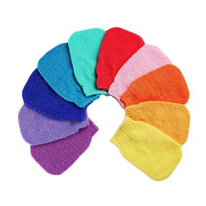 9 kolorów złuszczające rękawiczki do kąpieli do masażu prysznicowego płuczka do masażu skóry do usuwania gąbki do mycia skórki nawilżające pianki spa odpowiednie mężczyźni kobiety i dzieci