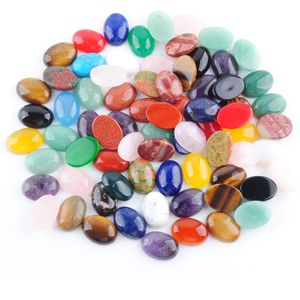 20 färger naturliga ädelstenar ovala 13x18mm cabochon inga hål lösa pärlor för diy smycken tillverkar örhängen armband halsband tillbehör bu317