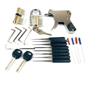 Door Locks Transparent Lock Pick Traning Kit Multifunctional Locksmith Tool Set for Families and Hobbyists 220906