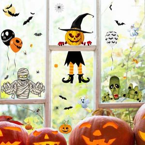 Party Dekoration Halloween Fensteraufkleber Kürbis Geister Wanddekoration DIY Aufkleber für heimische Spukhaus Requisiten