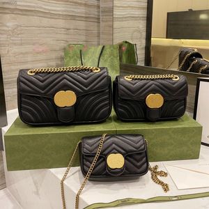 Evening Bags FASHION 2022 Marmont WOMEN luxurys designers bags 446744 real leather Handbags chain Cosmetic messenger Shopping shoulder bag Totes lady
