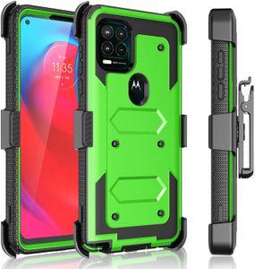 Phone Cases For Motorola G4 G5 G6 G7 G8 G9 E4 E5 E6 PLUS PLAY EDGE 30 PRO PLUS With 3-Layer Heavy Duty Shockproof Anti-drop Belt Clip Kickstand Defender Protective Cover