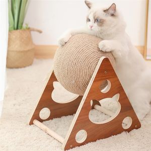Kedi mobilya çizikler çizik top oyuncak kedi sisal halat tahtası oluklu kazıyıcı kazık aşınma dirençli evcil hayvan 220906