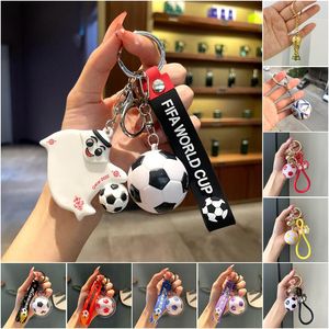 Fotboll VM Mascot Keychain Hercules Cups Match Ball Keychains Fan Souvenir Present Doll Pendant