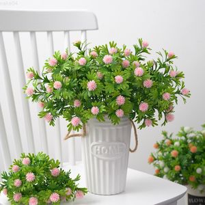 Faux blommor grönare offthelf simulering plastbär linglong frukt bukett inlagd blomma låddekoration fruktträd j220906