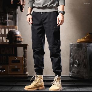 Herrbyxor streetwear herrar last mode v￥r h￶sten casual joggers man's kl￤der koreanska stil harem byxor t91