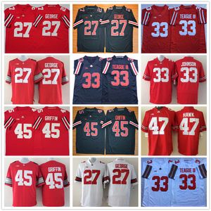 NCAA College Football Jerseys 27 Eddie George 33 Master Teague III 33 Pete Johnson 45 Archie Griffin 47 AJ Hawk Jersey