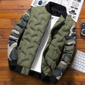 Men's Down Parkas Mens Jackets de inverno Casacos roupas de roupa externa Camuflage Bomber Breakbreaker grossa macho quente 220905