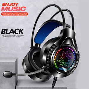 Cuffie da gioco cablate Q7 Cuffie con microfono Cuffie USB luminose a 7.1 canali Cuffie stereo con cancellazione del rumore per computer