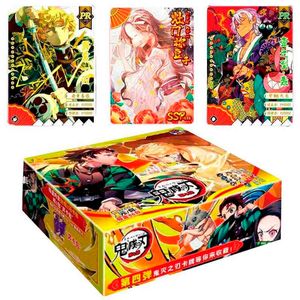 Card Games DEMON SLAYER No Yaiba Paper Card Letters One Games Children Anime Peripheral Character Collection Kid's Gift Playing Card Toy T220905