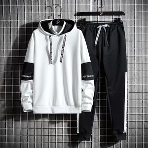 Mens Tracksuits Casual Tracksuit Men Hooded Sweatshirt Outfit Spring Autumn Sets Sportswear Male Hoodiepants 2pcs Jogging Sports Suit 220905