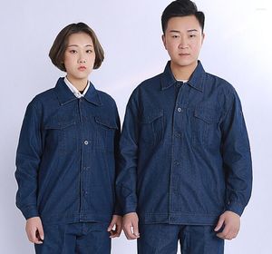 Männer Trainingsanzüge Frühling Sommer Langarm Anzug Arbeitsschutz Arbeitskleidung Elektroschweißen Autoreparatur Dünne gewaschene Jeans C