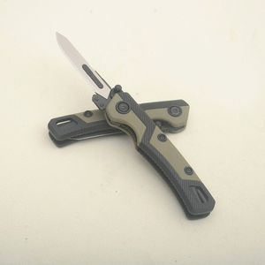 High Quality K1891 Folding Tool Knife SK4 Satin Blade Nylon Plus Glass Fiber Handle EDC Pocket Knives with Nylon Sheath and Retail Box