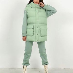 Женские спортивные костюмы Малина повседневное хлопковое хлопковое Parkas Fashion O Sece Coats Элегантные брюки с лодыжкой, женские женщины 220905