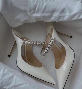 Design famoso Scarpe eleganti da festa Sandali Tacchi alti da donna Pantofole sexy con punta a punta Lady Bridals Décolleté di lusso Tacco a spillo con scatola EU43