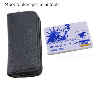 Zamki drzwi klasyczne ślusarki dla początkującego Zestaw transmisji 24pcs GOSO Torba do blokady z Mini Card Portable Zestaw 220906