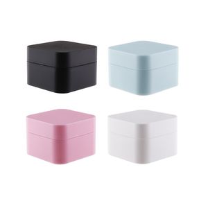 PP Plastic Matte Black white pink blue Square Jars BPA free Containers for Cosmetic Lotion Cream Makeup Bead Eye shadow Rhinestone Sample Pot 5g 10g 20g 30g 50g
