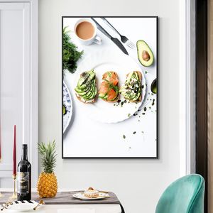 Frutta Verdura Cibo Tela Pittura Cuadros Scandinavo Poster e Stampe Arte della Parete Immagine Soggiorno Cucina Decor