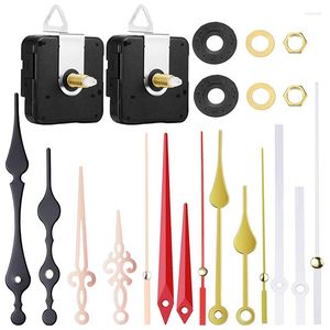 Relógio kits de reparo 2pcs que não lhem o kit de mecanismo de movimento do relógio de parede DIY com 5 diferentes peças de mão substituição