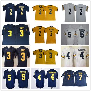 NCAA College Football Maglie 2 Shea Patterson 3 Rashan Gary 4 Jim Harbaugh 5 Jabrill Peppers 7 Maglia Khaleke Hudson