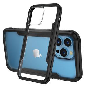 2022 Custodie per telefoni Rinbow Premium Custodia protettiva per telaio in metallo in lega di alluminio Custodia posteriore per PC in TPU trasparente per Apple iPhone 14 Pro Max Series