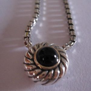 Ожерелье 925 Серебряная большая цитринная цветовая классика дизайн ювелирные украшения женские ожерелье 2 мм коробки цепь 18 дюймов