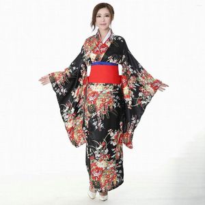 Roupas étnicas Oversiza 3xl Mulheres Vestido Partema Lolita Vestidos Japaneses Kimono Yukata Vestido de túnica com Obi Vintage Geisha Cosplay Vestidos