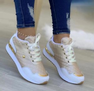 Women Shoes Flats Sport Fulcanized Sneaker 2023 Fashion Round Toe Platfor