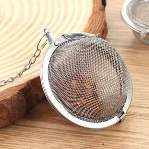 Langlebiger Edelstahl -Infusersiebs Sphäre Verriegelung Gewürz Kräuter -Tee -Kugel -Mesh -Infuser -Filtersieger Tee Küchenzubehör P0906