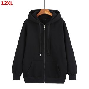 Herren Hoodies Sweatshirts Herbst Herren Strickjacke mit Reißverschluss plus Größe Kapuzenjacke übergroße Kapuzenpullover Sweatshirt Herren 9XL 10XL 8XL 220906