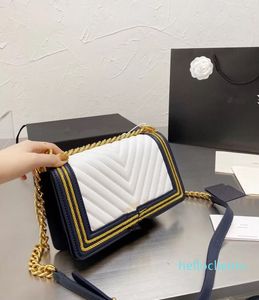 2022 Klasik Dokuma Çanta Omuz Çantaları Moda Alışveriş Satışları Calfskin İthal İtalya Deri Zincir Bakır Kaplama 18 K Gold Crossbody Çanta Çanta Çanta Cüzdan