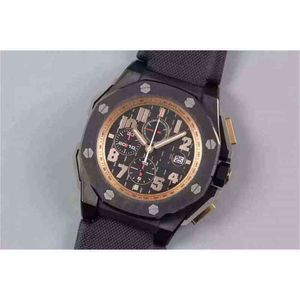 Jf Luxury Mens Watch Ceramic Ring 48mm Diameter Titanium Back Cover Luminous Calendar Wristwatch