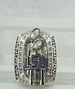 BCS 2007 LSU <strong>national championship rings</strong> blue Enamal Crystal Silver Pleat