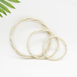 Flores decorativas 9cm/12cm/16cm Rattan Circle White Wreaths Decoração de outono para residências de férias de casamento de decoração para casa