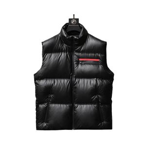 Designer P Home Men's Vests Red Label Letters Premium Stand Collar Sleeveless White Duck Down Jacket Komplett etiketter Toppkvalitet Factory011
