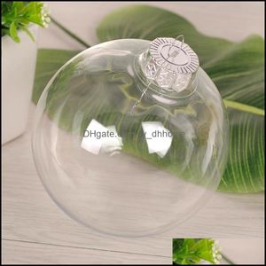 Juldekorationer Juldekoration DIY Drop Balls Tree Transparenta Plastic Pendants Outdoor Wedding Ornaments Hollow Sphere O DH0NH