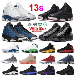 French Blue 13s Basketball Shoes With Box Playoffs 13 Cap and Gown Black Flint Brave Black Cat Bred Chicago Men Shoe Singles Day Diablo Navy He Got Game Obsidian