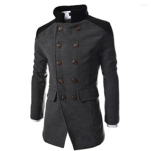 Men's Jackets Men Jacket Warm Winter Herfst Trench Long Outsear Button Smart Overcoat Coat Casual Fashion High Quality Heren Tops