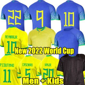 Vini Jr Soccer Jersey Camiseta de Futbol Coutinho Brazils Football Shirt Firmino Brasil Maillots de Football Marquinhos Antony Men Kids Femmes