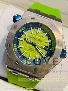 Lyxklockor för Mens Mechanical Watch Diver Funky Color Genève varumärkesdesigners armbandsur Ub9n