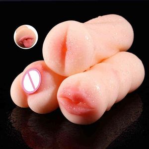 NXY Masturbators 3D Realistic Throat Pussy Sex 3 Style Artificial Vagina Oral Mouth Anal Erotic Toys For Men Masturbation Doll 220829
