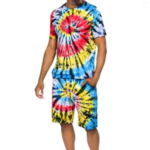 Men's Tracksuits Men Tux Tux roupas de verão praia praia calça de camisa impressa com bolsos de 3 peças azul