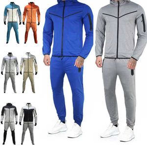 Tech Fleece dres męski dwuczęściowy zestaw designerski strój treningowy sportowe spodnie z kapturem wysokiej jakości duży i wysoki wygodny dres wiosna