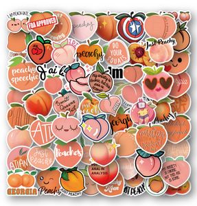 Pack of 60Pcs Peach Stickers No-Duplicate Waterproof Vinly Graffiti Sticker for Luggage Skateboard Notebook Water Bottle Car decals Kids Toys