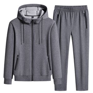 Mens Tracksuits Winstand Plus Size Män sportkläder sätter vårens höstkläder huva byxor passar manliga 2 stycken tröja tröja tröjor 8xl 220906