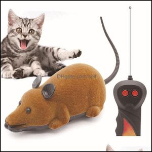 Katspeelgoed draadloos afstandsbediening Muis speelgoed Zwart/Gary/Brown Electronic RC Rat Muizen Dierinteractief Cat Toys 20220112 Q2 DROP DELIV DHSMN