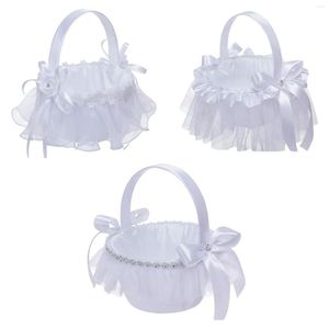 Decoração de festa estilo europeu Wedding Flower Girl Basket Accessories