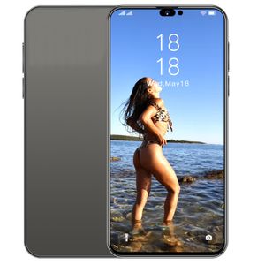 Kimtien 휴대 전화 6.8 인치 듀얼 SIM 세포 16GB 1T Andriod 10 Core 6800MAH 48MP HD 크림 4G 얼굴 ID 잠금 해제