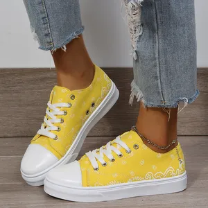 Classic Canvas flats Sneakers Women's Casual shoes Fashion Platform Low-top Women Single Shoes Thick-soled Candy Female